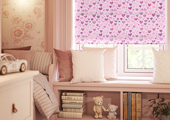 Sweetheart, Pink - Motorised Roman Blind - Image 5